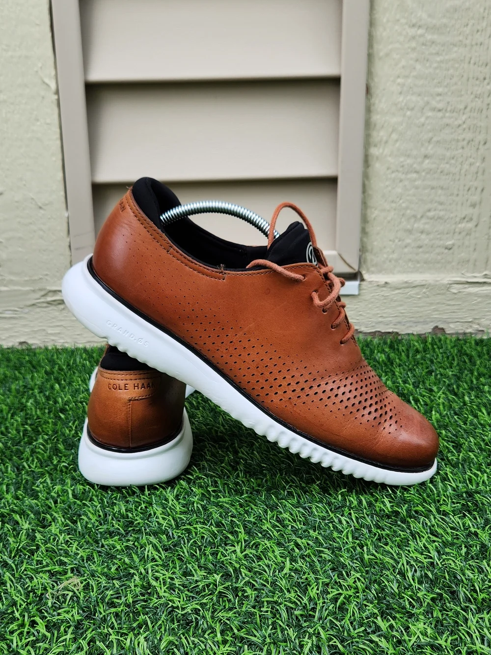 Cole Haan 2.Zerogrand Laser Wing Tip Oxford Lined Men's Size 10.5